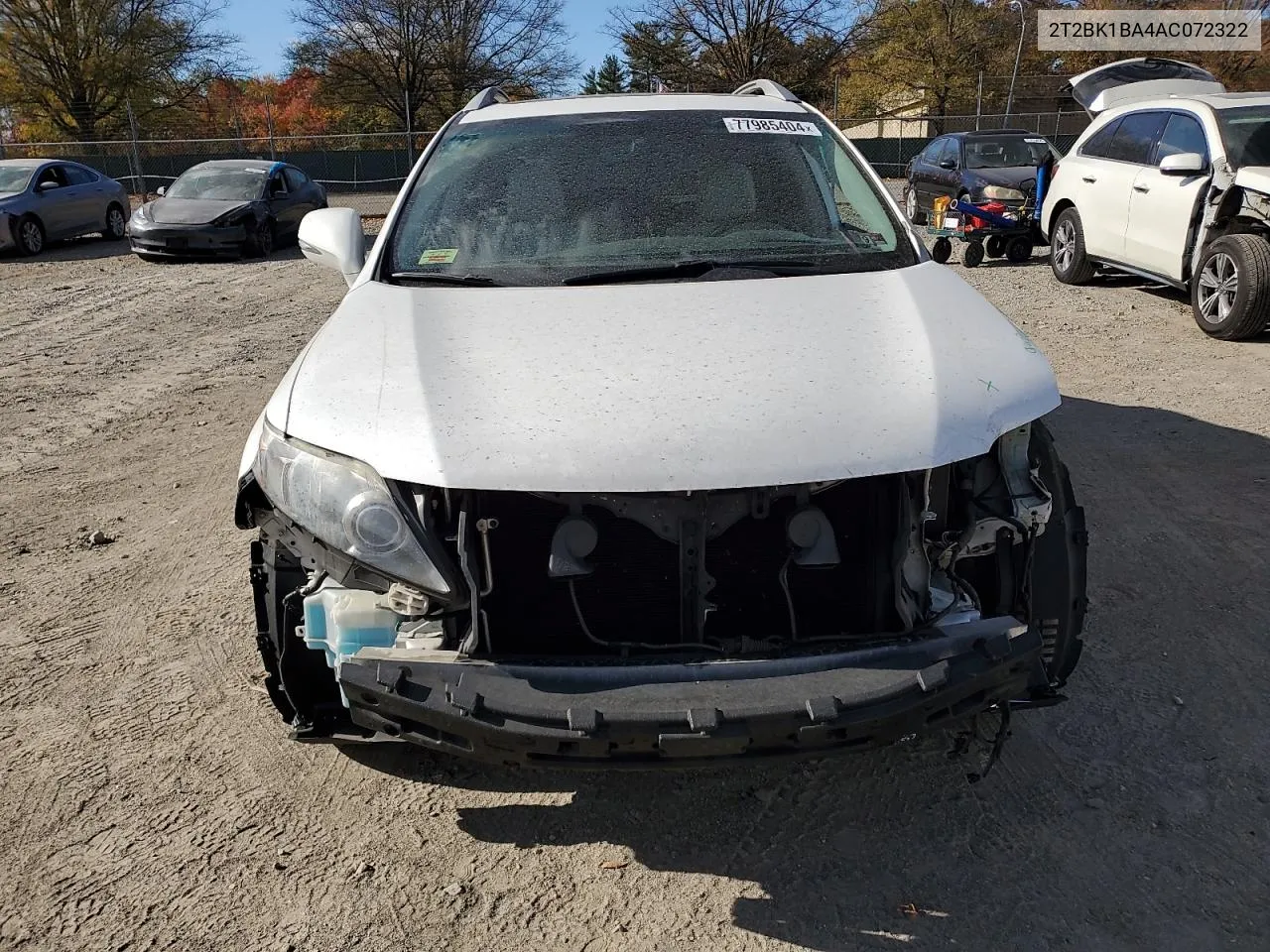 2010 Lexus Rx 350 VIN: 2T2BK1BA4AC072322 Lot: 77985404