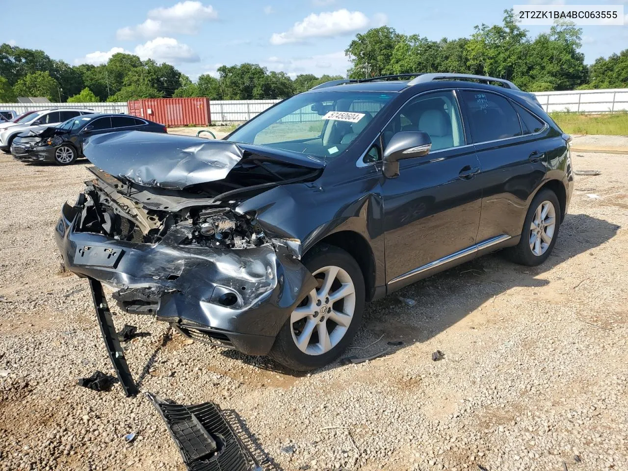 2011 Lexus Rx 350 VIN: 2T2ZK1BA4BC063555 Lot: 57450604