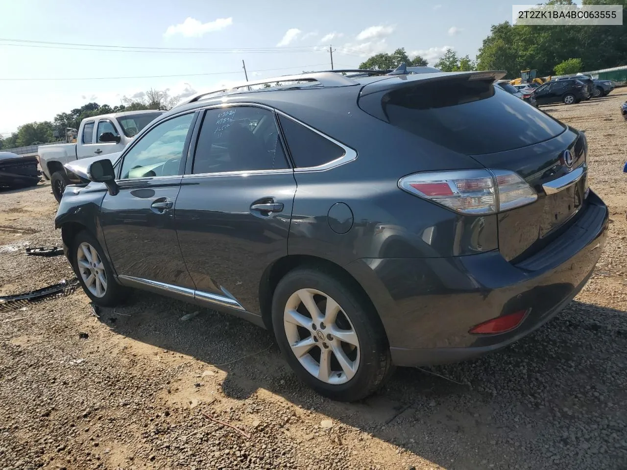 2011 Lexus Rx 350 VIN: 2T2ZK1BA4BC063555 Lot: 57450604