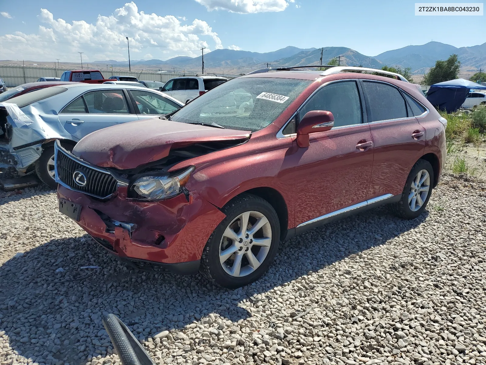 2011 Lexus Rx 350 VIN: 2T2ZK1BA8BC043230 Lot: 64856384