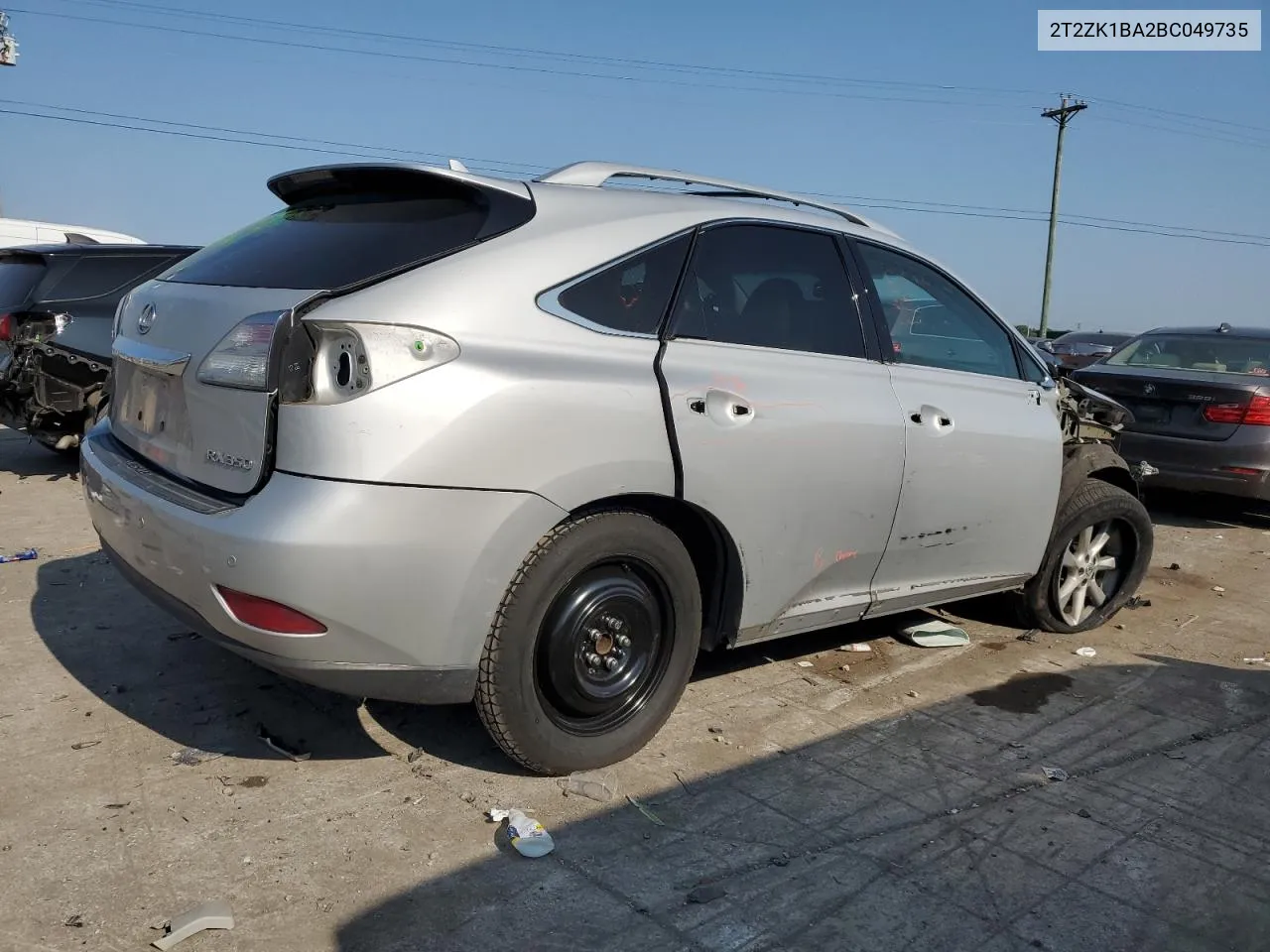 2011 Lexus Rx 350 VIN: 2T2ZK1BA2BC049735 Lot: 69099454