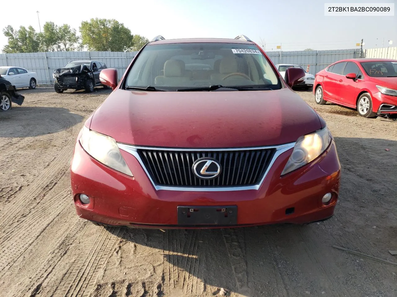 2011 Lexus Rx 350 VIN: 2T2BK1BA2BC090089 Lot: 70420834