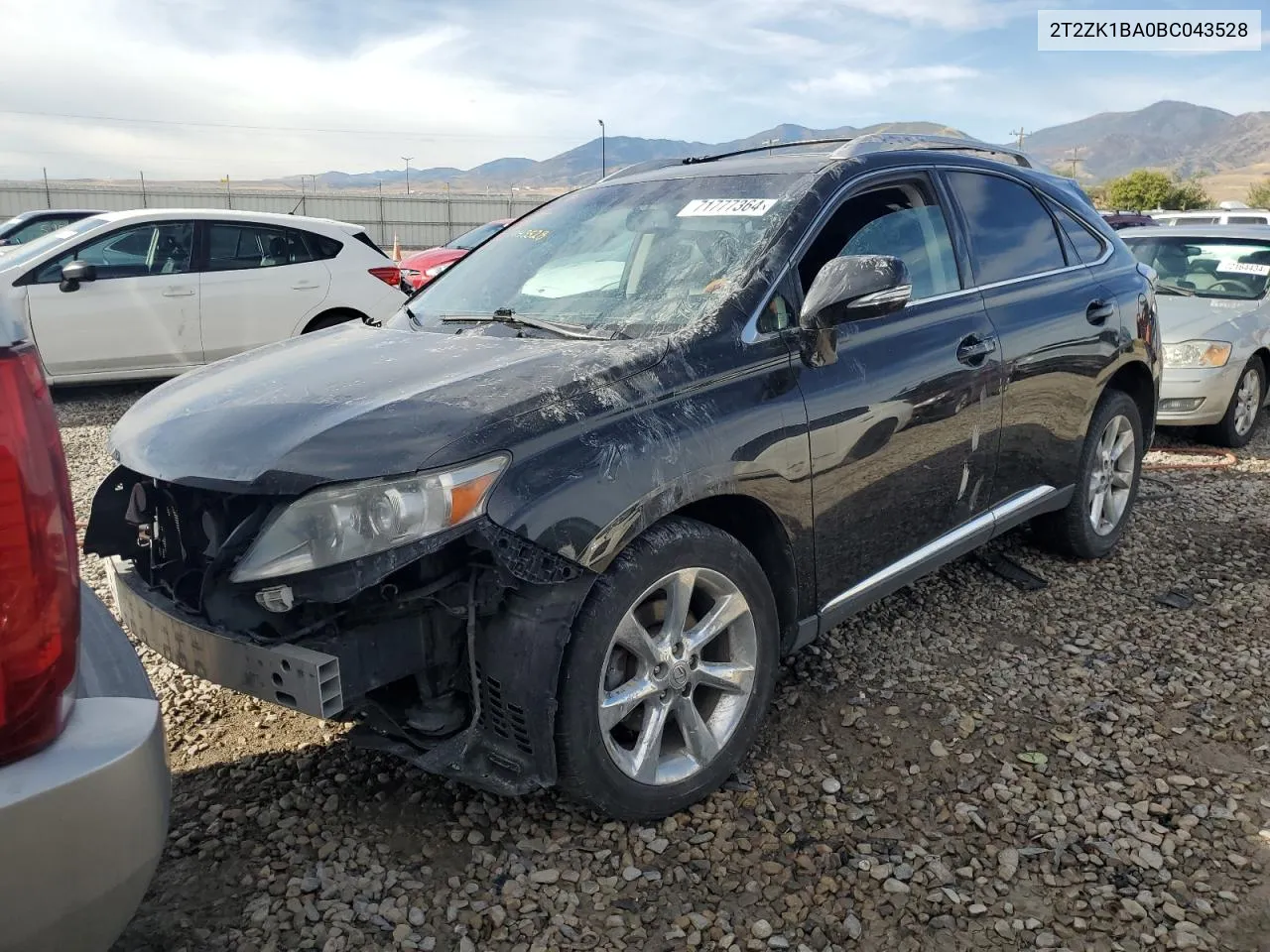 2011 Lexus Rx 350 VIN: 2T2ZK1BA0BC043528 Lot: 71777364