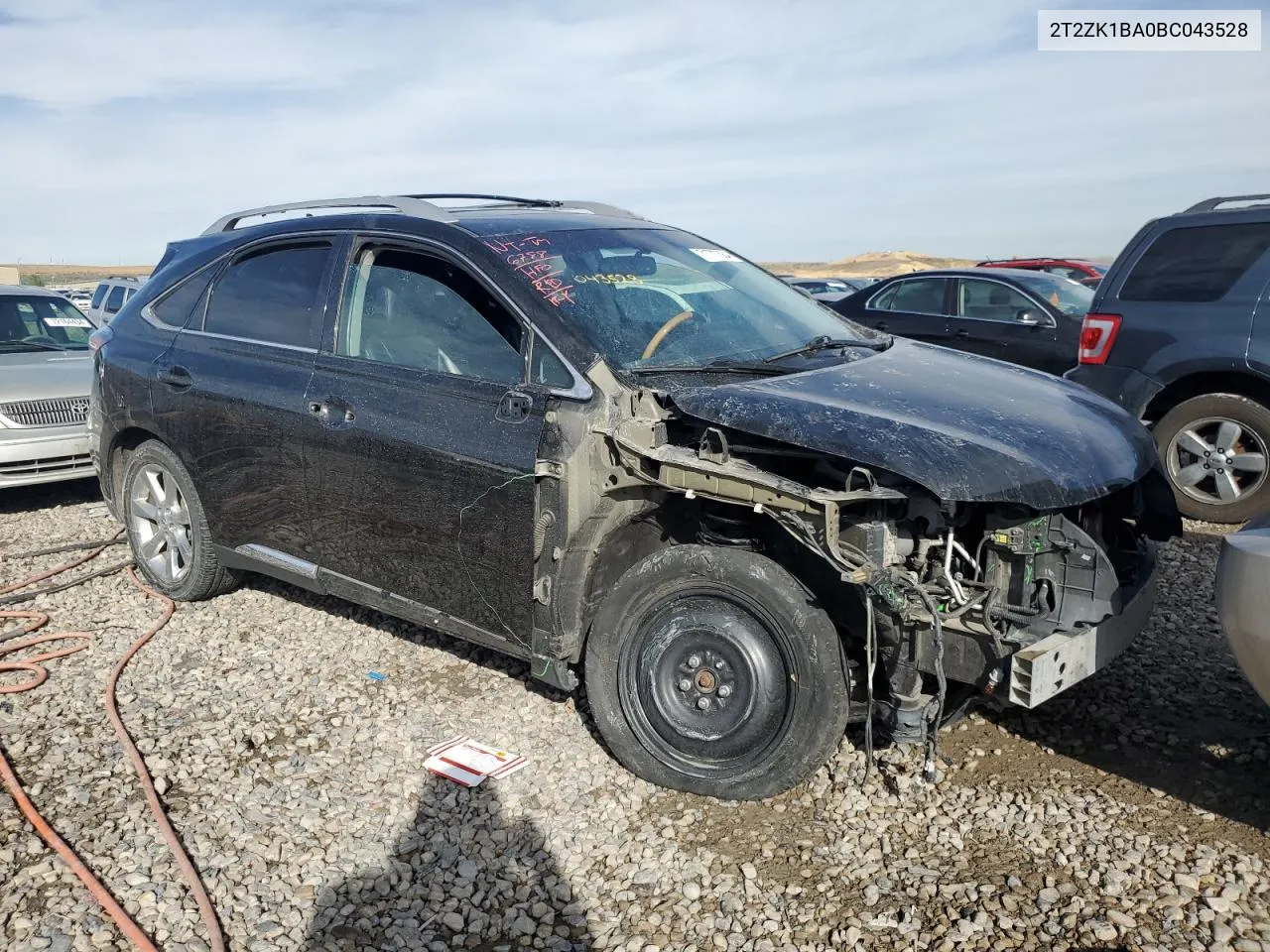 2011 Lexus Rx 350 VIN: 2T2ZK1BA0BC043528 Lot: 71777364