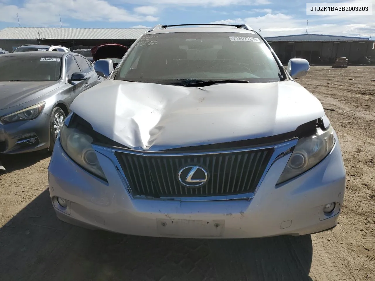 JTJZK1BA3B2003203 2011 Lexus Rx 350