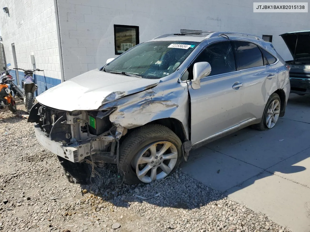 2011 Lexus Rx 350 VIN: JTJBK1BAXB2015138 Lot: 72255634