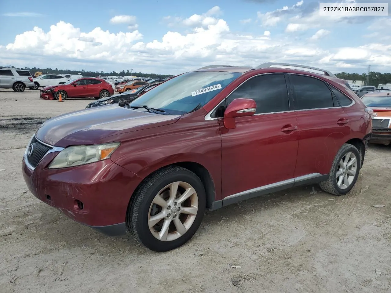 2011 Lexus Rx 350 VIN: 2T2ZK1BA3BC057827 Lot: 72404634