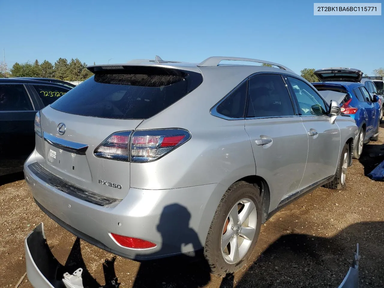 2011 Lexus Rx 350 VIN: 2T2BK1BA6BC115771 Lot: 72405514