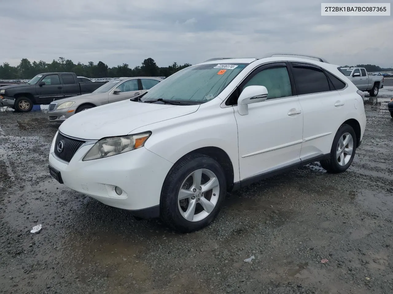 2011 Lexus Rx 350 VIN: 2T2BK1BA7BC087365 Lot: 72536174