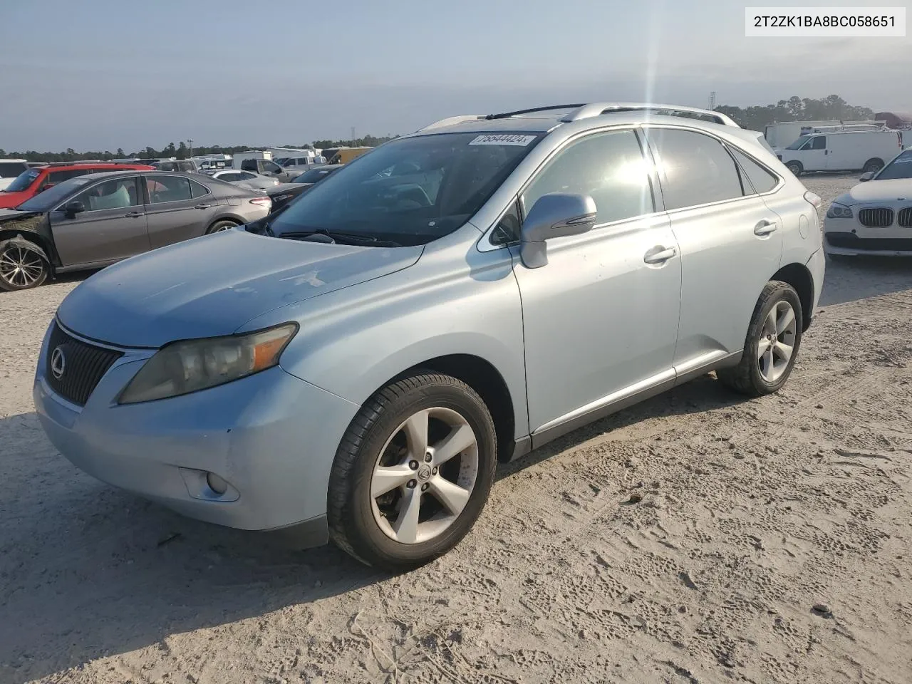 2011 Lexus Rx 350 VIN: 2T2ZK1BA8BC058651 Lot: 75544424