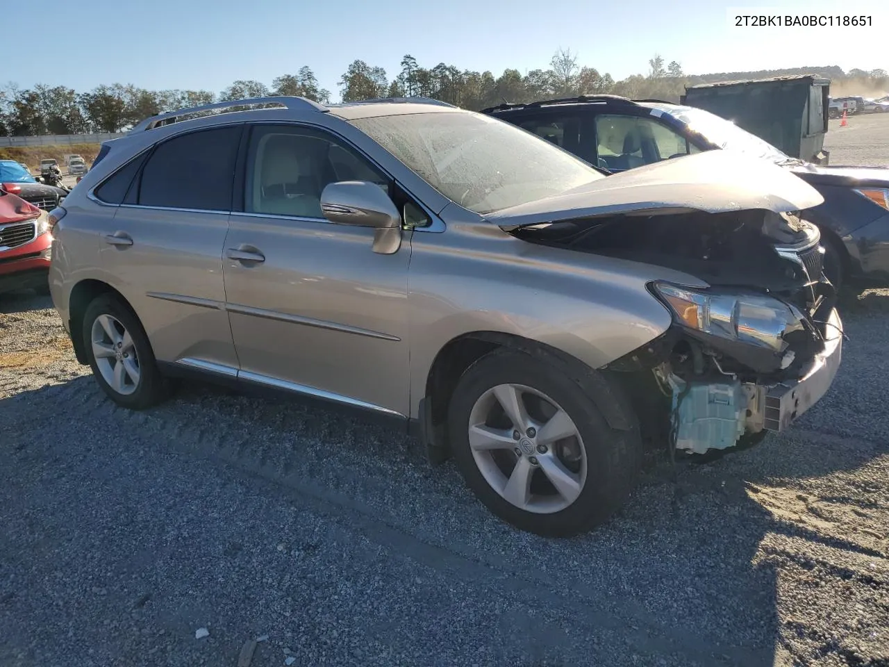 2011 Lexus Rx 350 VIN: 2T2BK1BA0BC118651 Lot: 76836134