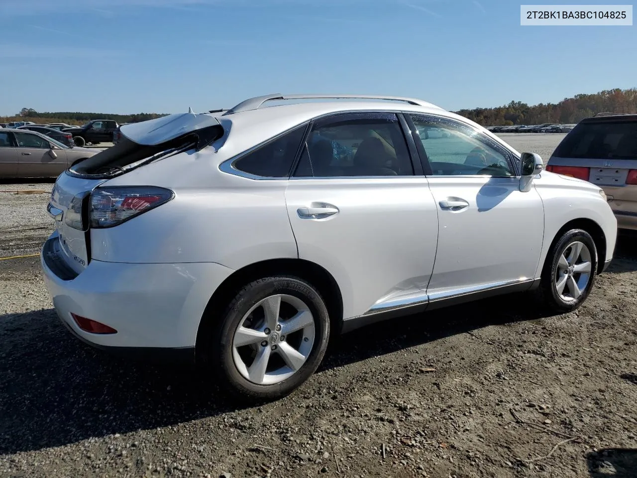 2011 Lexus Rx 350 VIN: 2T2BK1BA3BC104825 Lot: 77682934