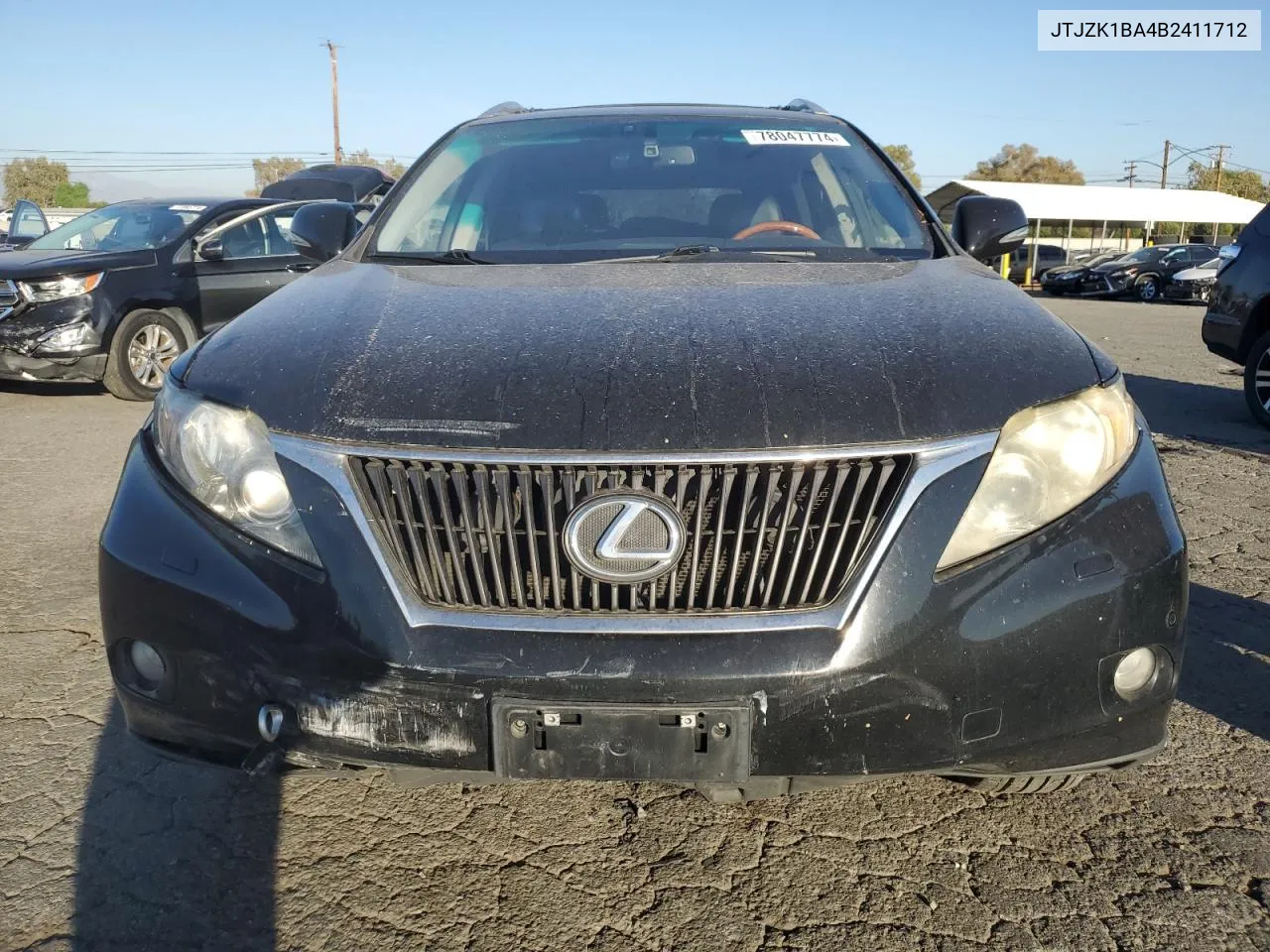 2011 Lexus Rx 350 VIN: JTJZK1BA4B2411712 Lot: 78047774