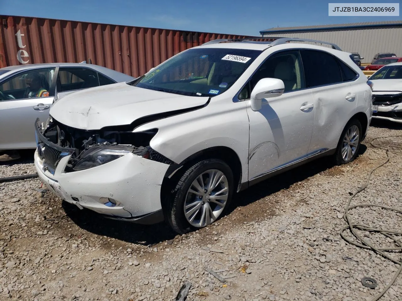 2012 Lexus Rx 450 VIN: JTJZB1BA3C2406969 Lot: 52196594