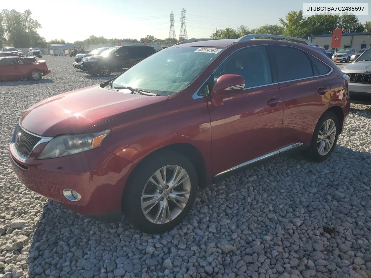 2012 Lexus Rx 450H VIN: JTJBC1BA7C2435597 Lot: 68514094