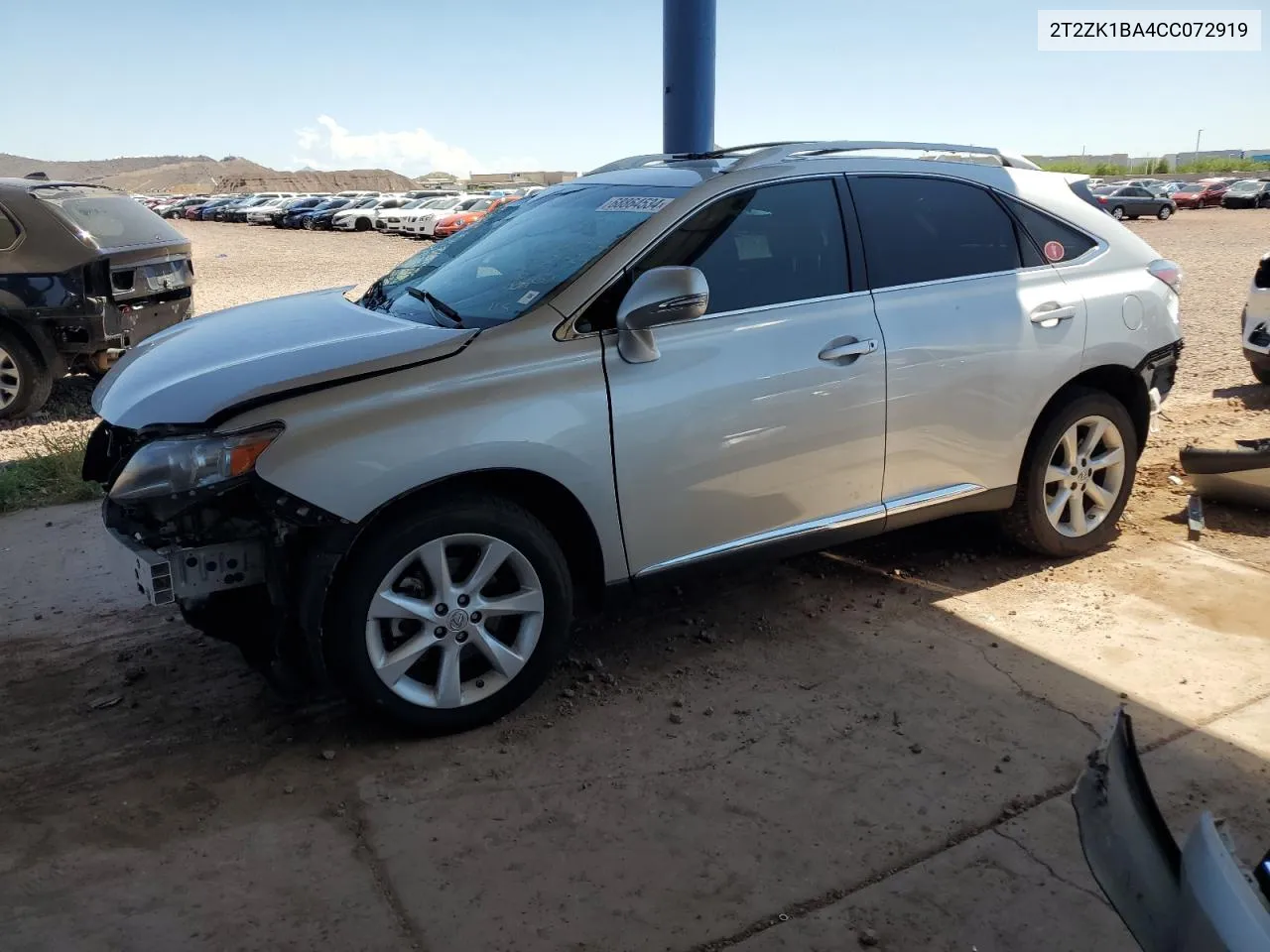 2012 Lexus Rx 350 VIN: 2T2ZK1BA4CC072919 Lot: 68864534