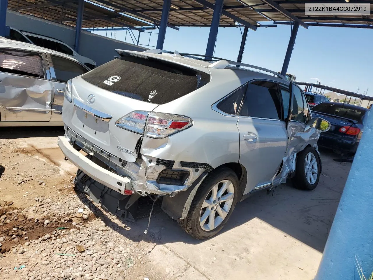 2012 Lexus Rx 350 VIN: 2T2ZK1BA4CC072919 Lot: 68864534