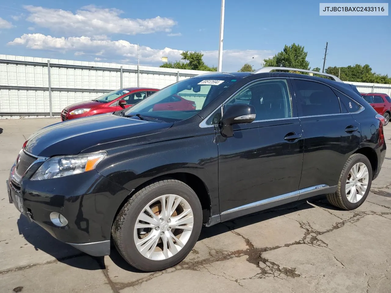 2012 Lexus Rx 450H VIN: JTJBC1BAXC2433116 Lot: 69512594