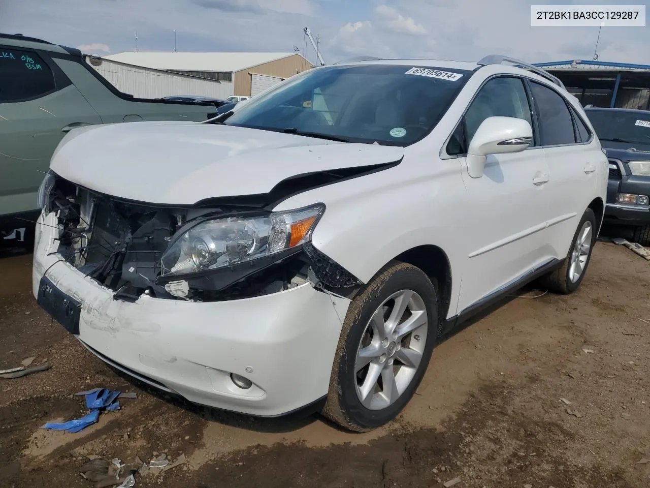 2012 Lexus Rx 350 VIN: 2T2BK1BA3CC129287 Lot: 69705614