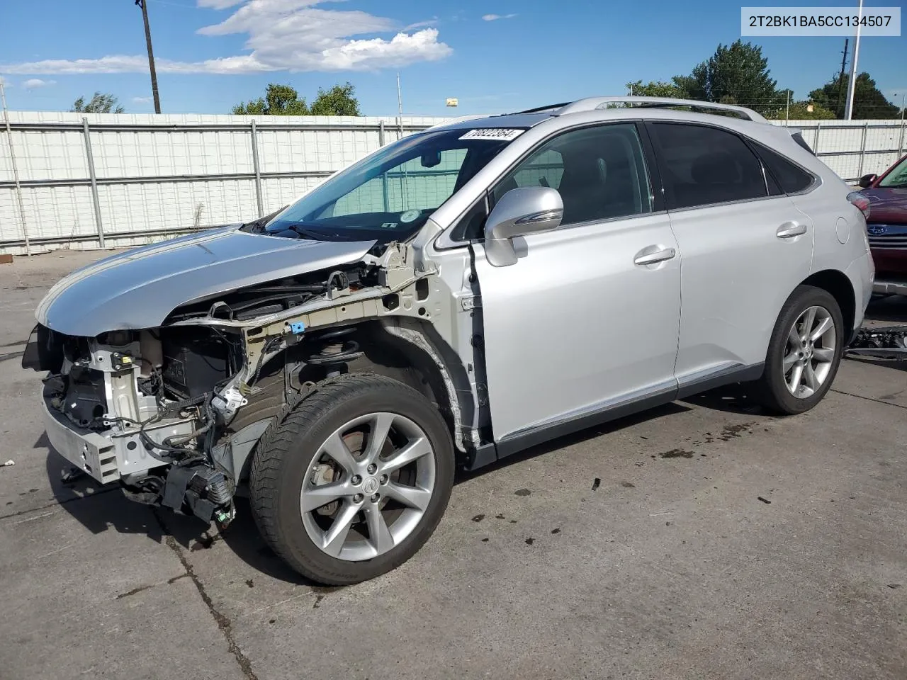 2012 Lexus Rx 350 VIN: 2T2BK1BA5CC134507 Lot: 70822364