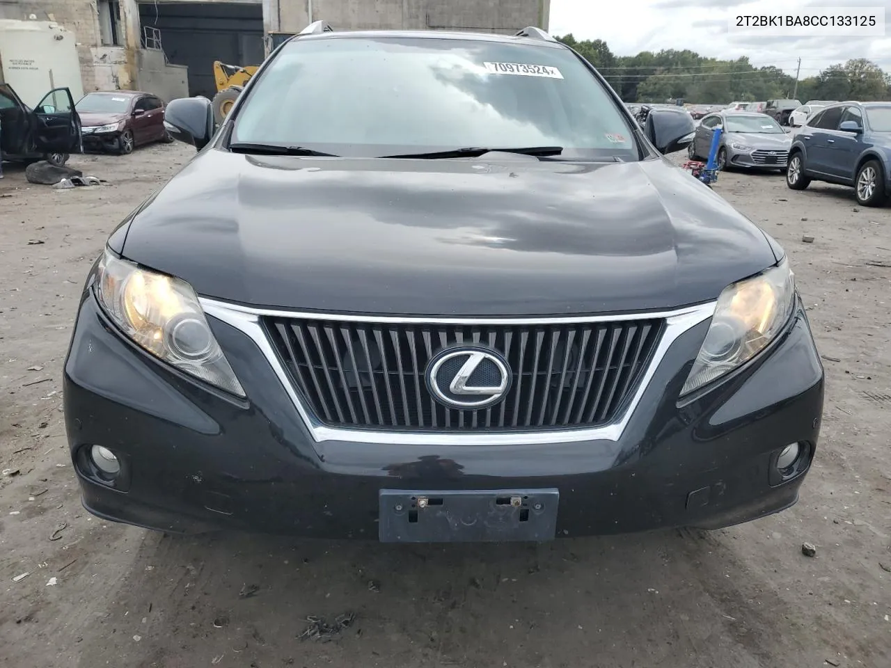 2012 Lexus Rx 350 VIN: 2T2BK1BA8CC133125 Lot: 70973524