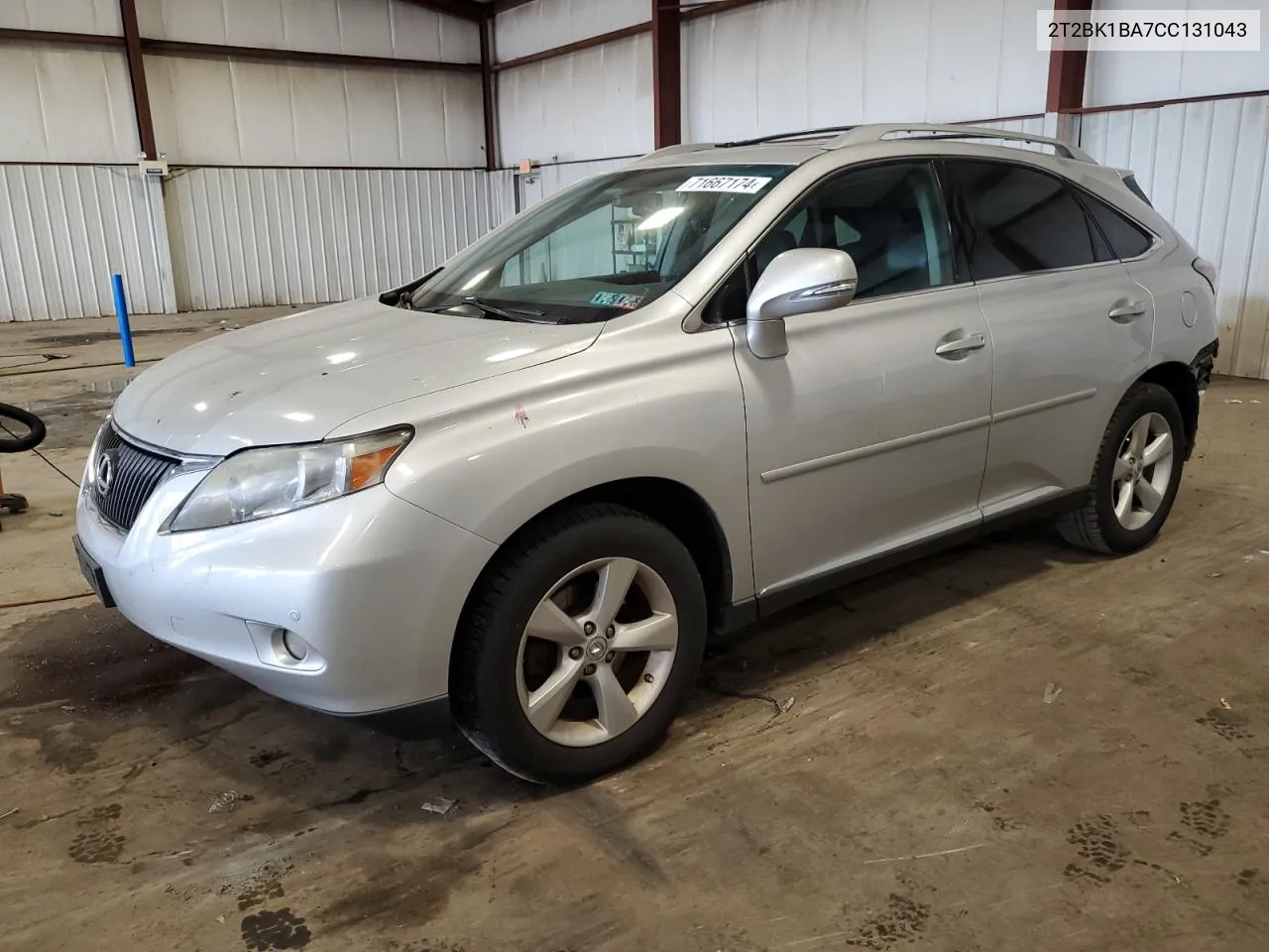 2012 Lexus Rx 350 VIN: 2T2BK1BA7CC131043 Lot: 71667174