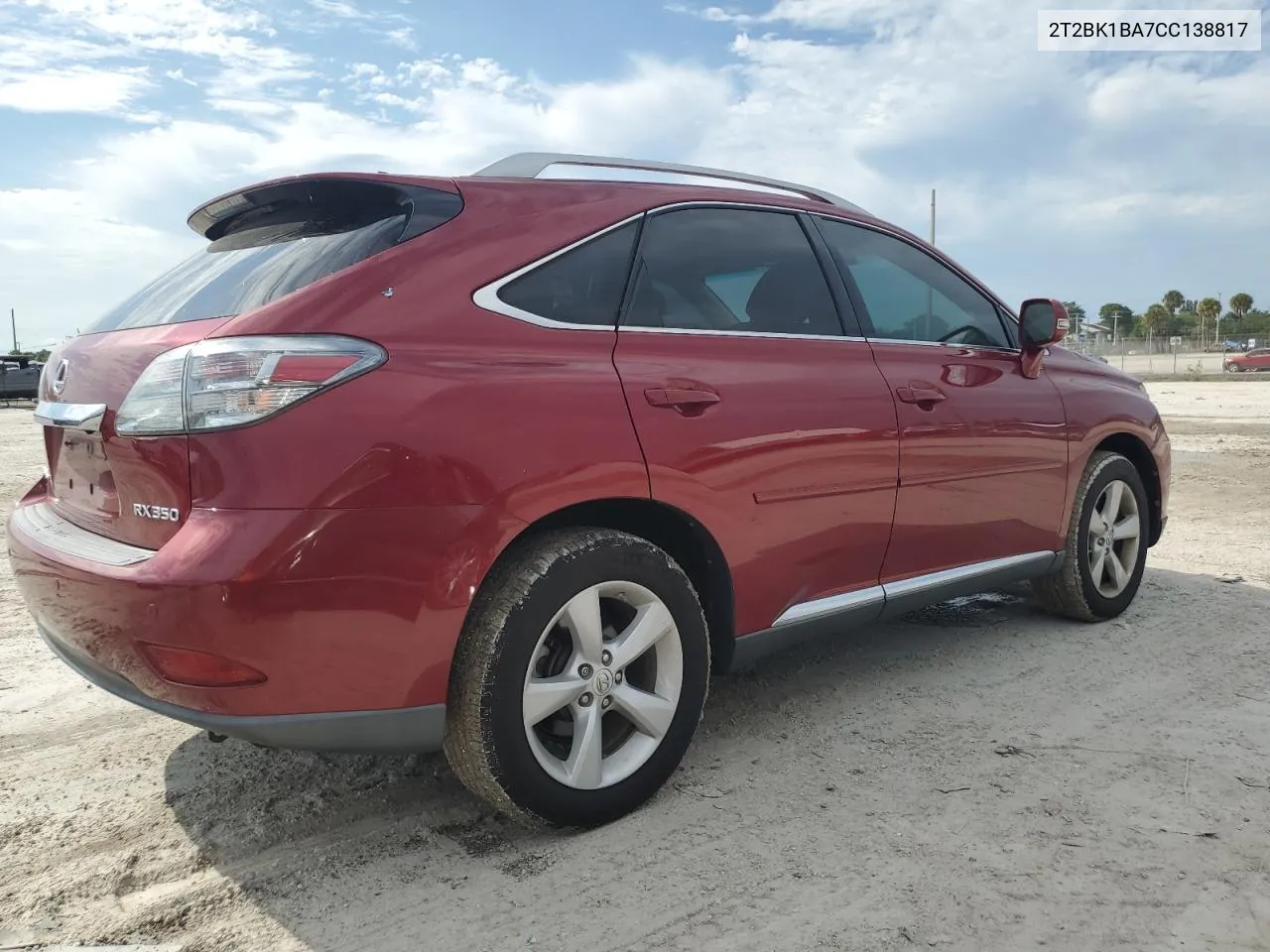 2012 Lexus Rx 350 VIN: 2T2BK1BA7CC138817 Lot: 71779704