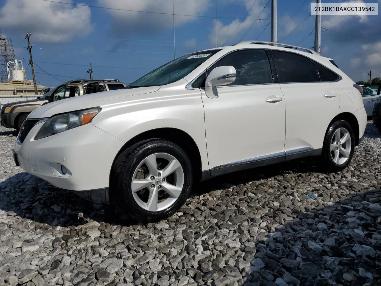 2012 Lexus Rx 350 VIN: 2T2BK1BAXCC139542 Lot: 71962004