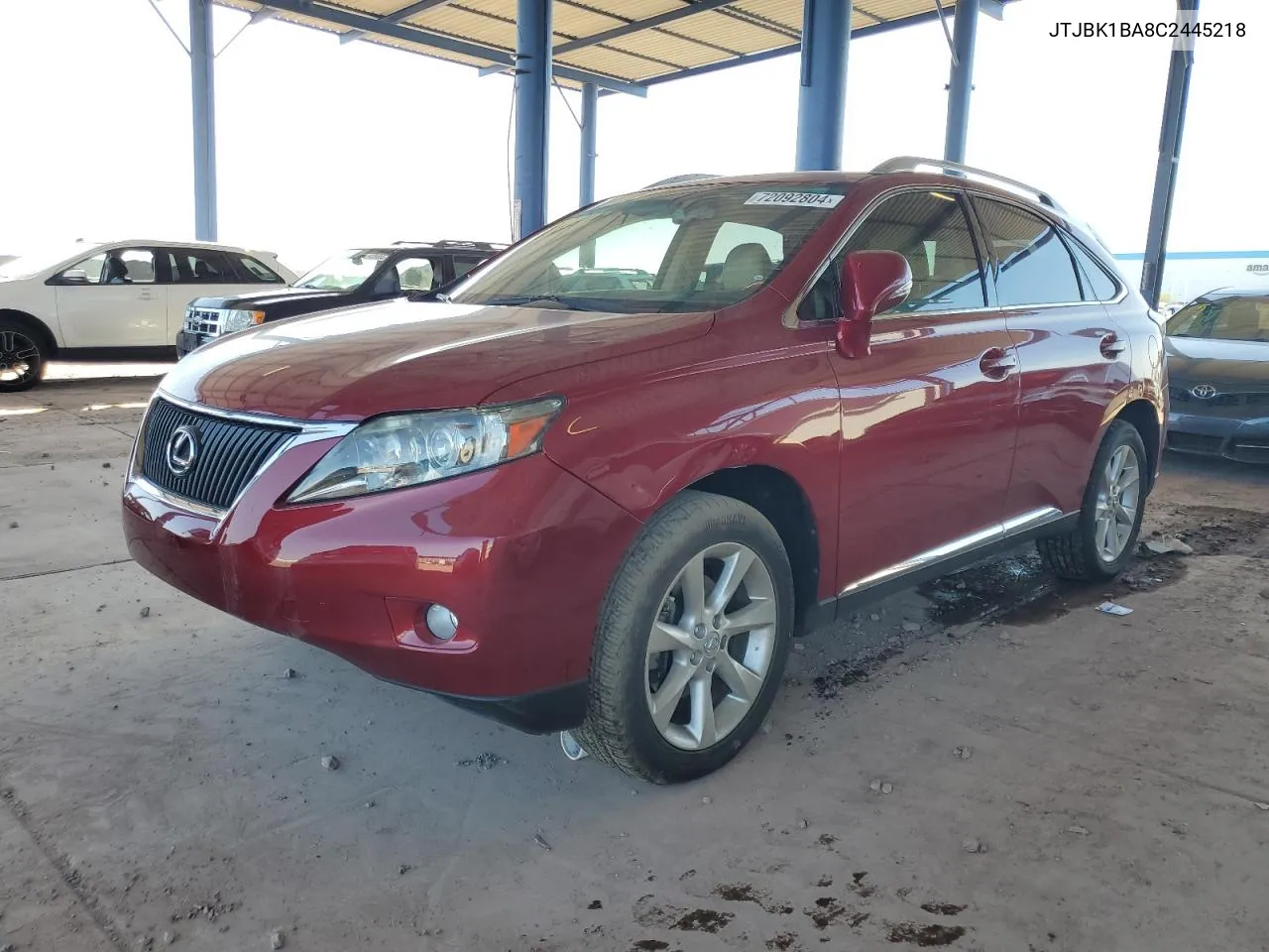 2012 Lexus Rx 350 VIN: JTJBK1BA8C2445218 Lot: 72092804