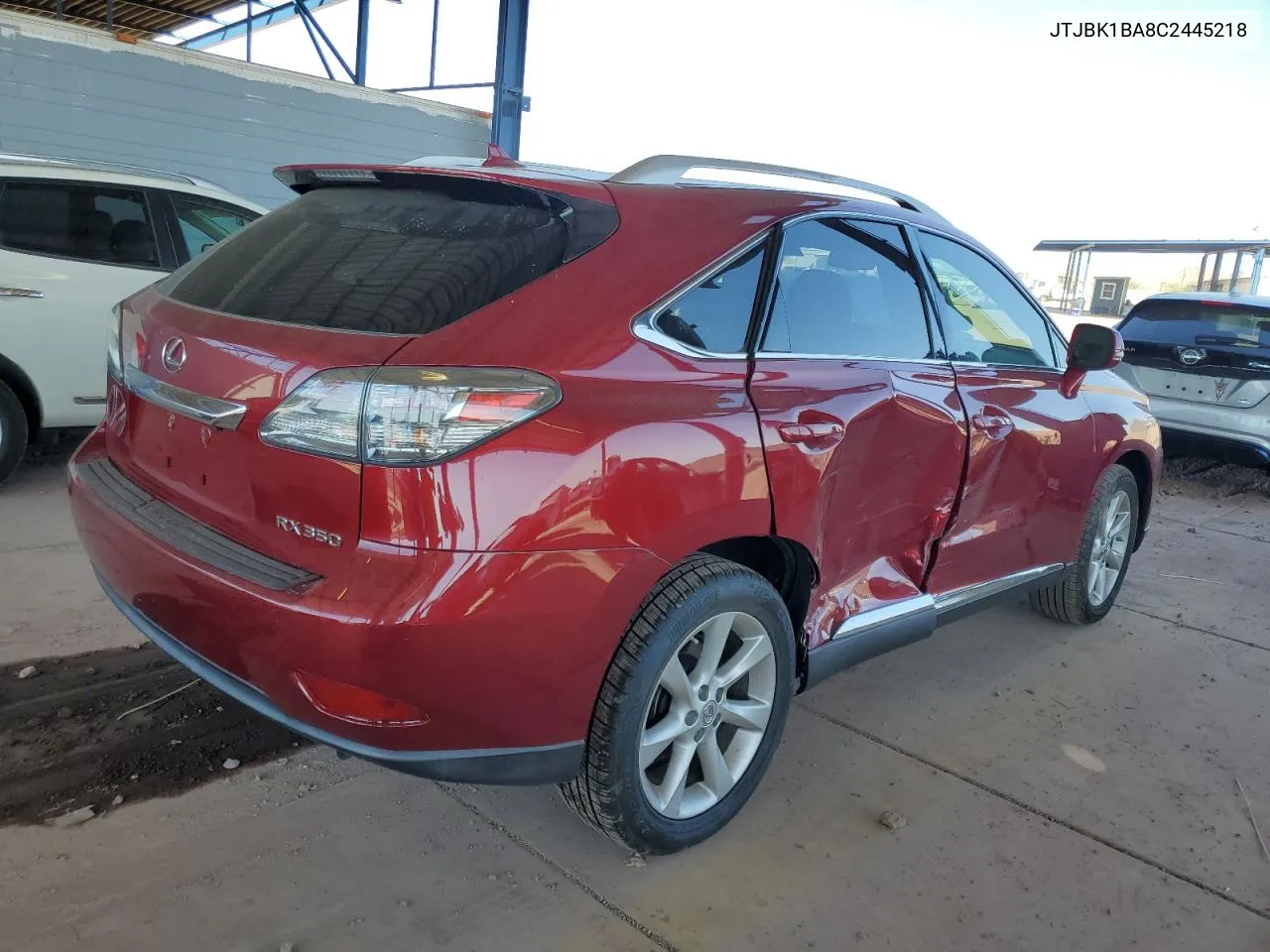 2012 Lexus Rx 350 VIN: JTJBK1BA8C2445218 Lot: 72092804