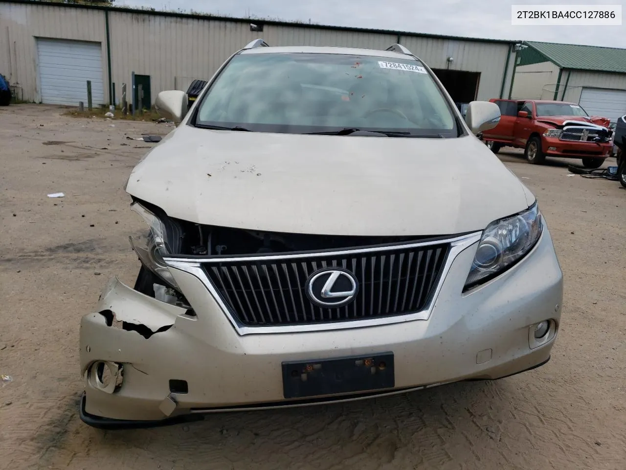 2012 Lexus Rx 350 VIN: 2T2BK1BA4CC127886 Lot: 72841524