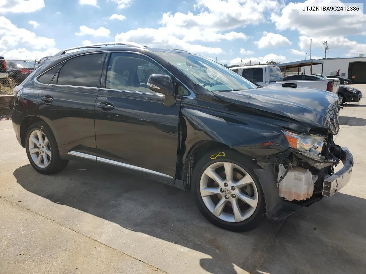 2012 Lexus Rx 350 VIN: JTJZK1BA9C2412386 Lot: 73040374