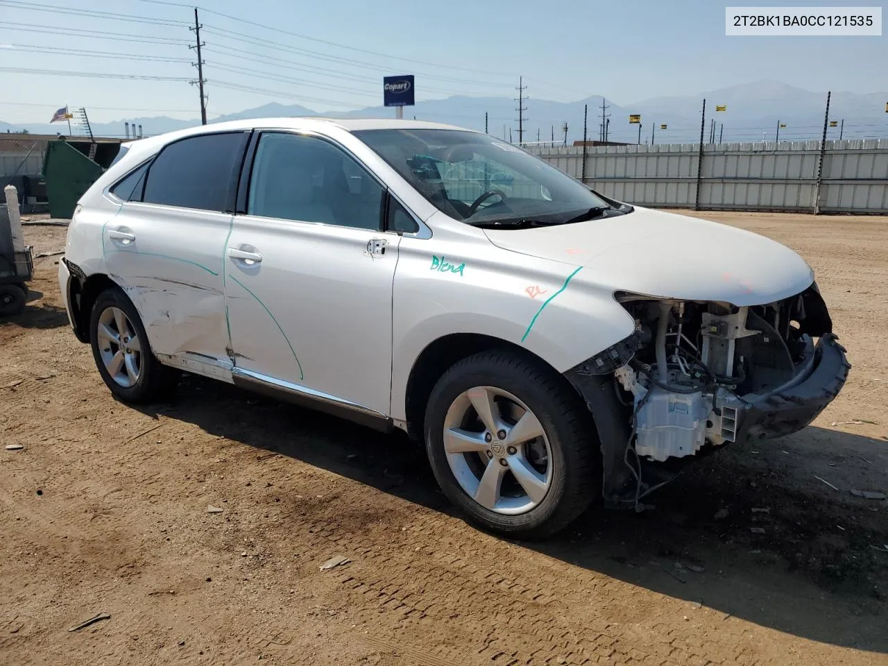 2012 Lexus Rx 350 VIN: 2T2BK1BA0CC121535 Lot: 73511154