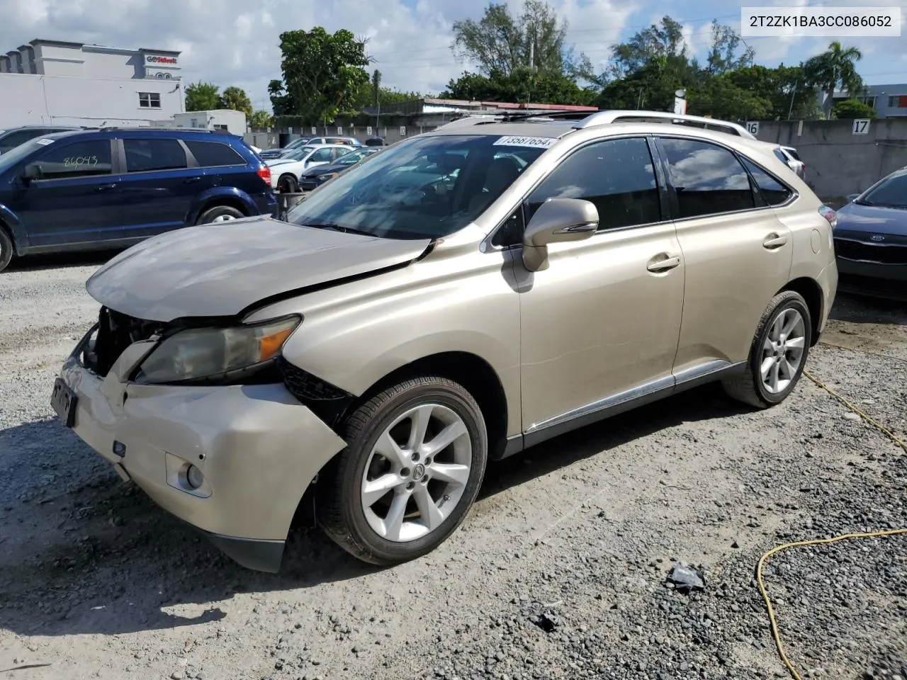 2012 Lexus Rx 350 VIN: 2T2ZK1BA3CC086052 Lot: 73587654