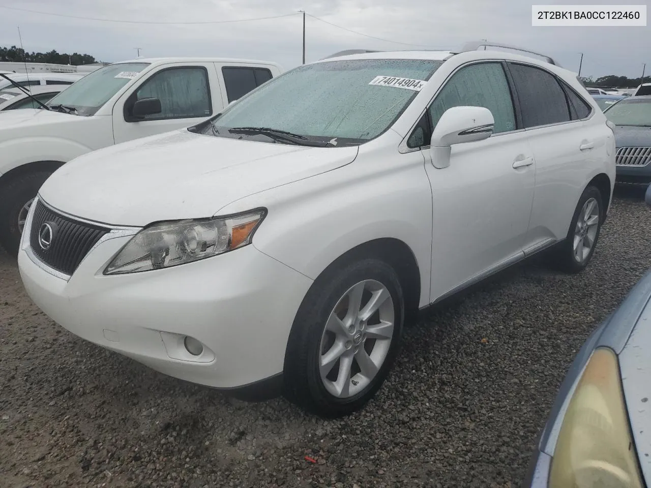 2012 Lexus Rx 350 VIN: 2T2BK1BA0CC122460 Lot: 74014904