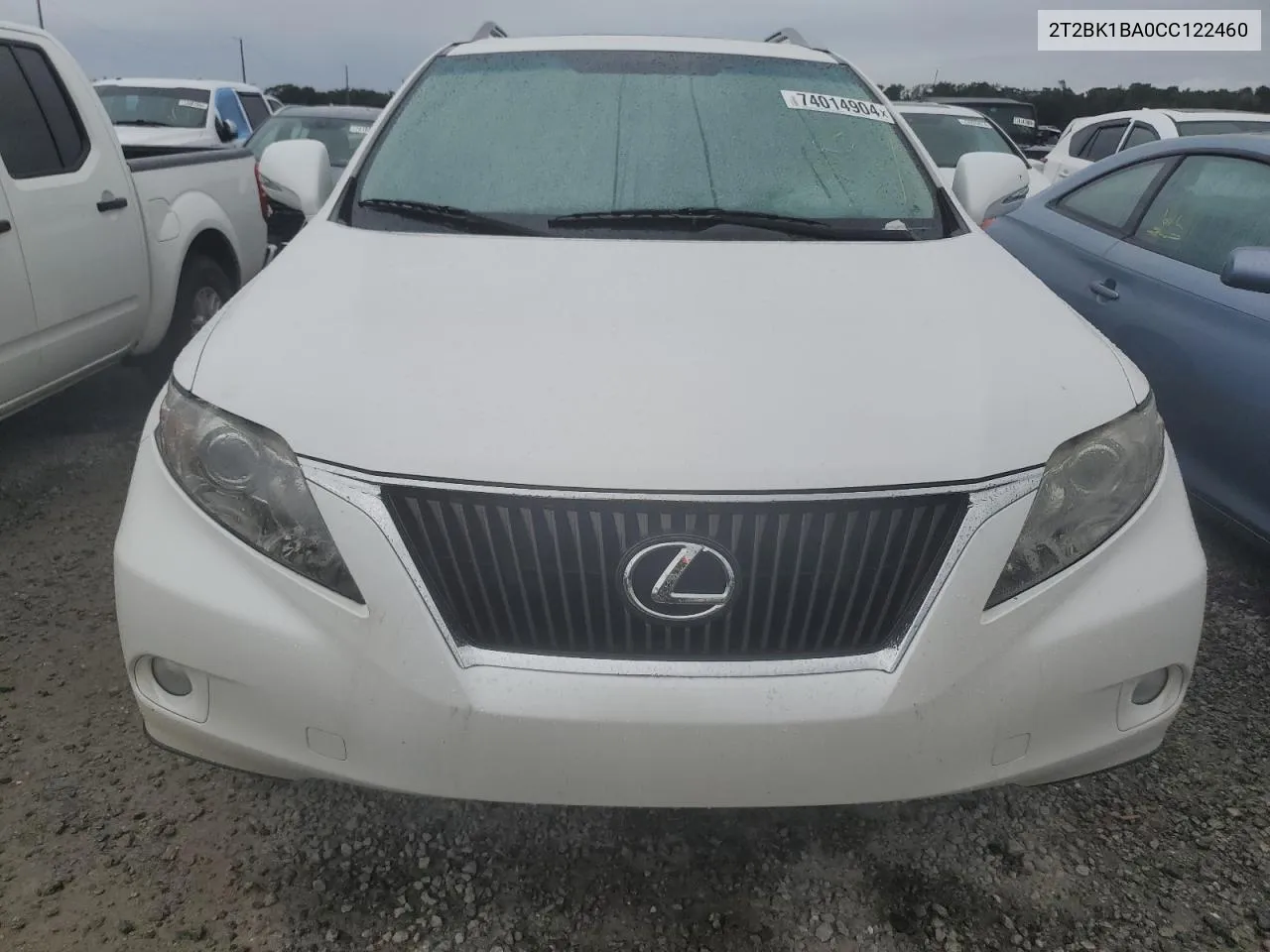 2012 Lexus Rx 350 VIN: 2T2BK1BA0CC122460 Lot: 74014904