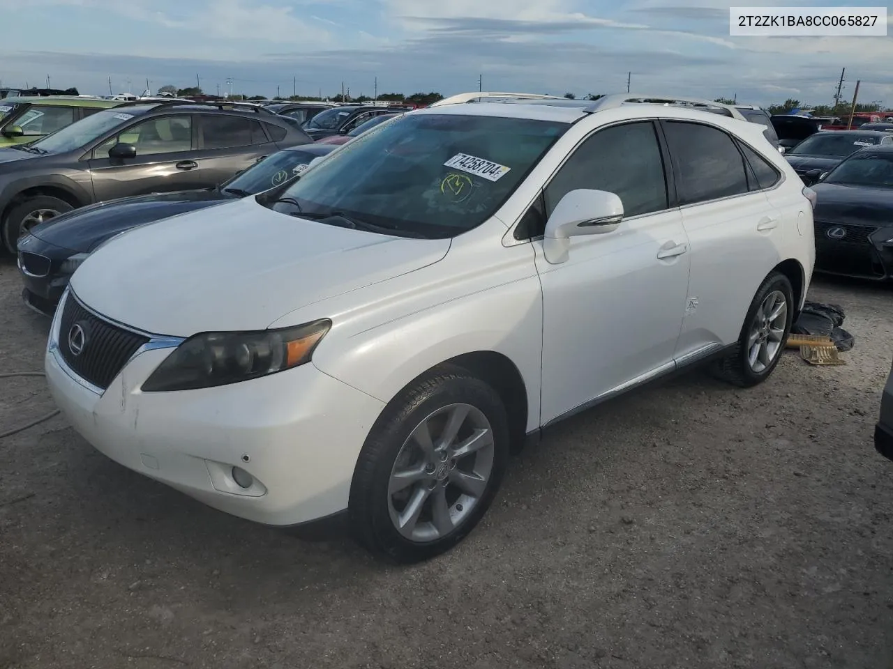 2012 Lexus Rx 350 VIN: 2T2ZK1BA8CC065827 Lot: 74258704