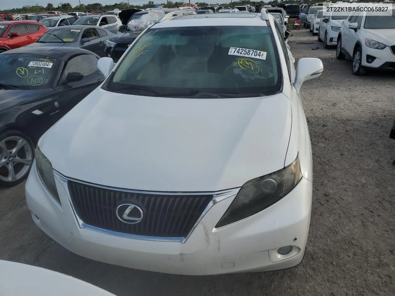 2012 Lexus Rx 350 VIN: 2T2ZK1BA8CC065827 Lot: 74258704