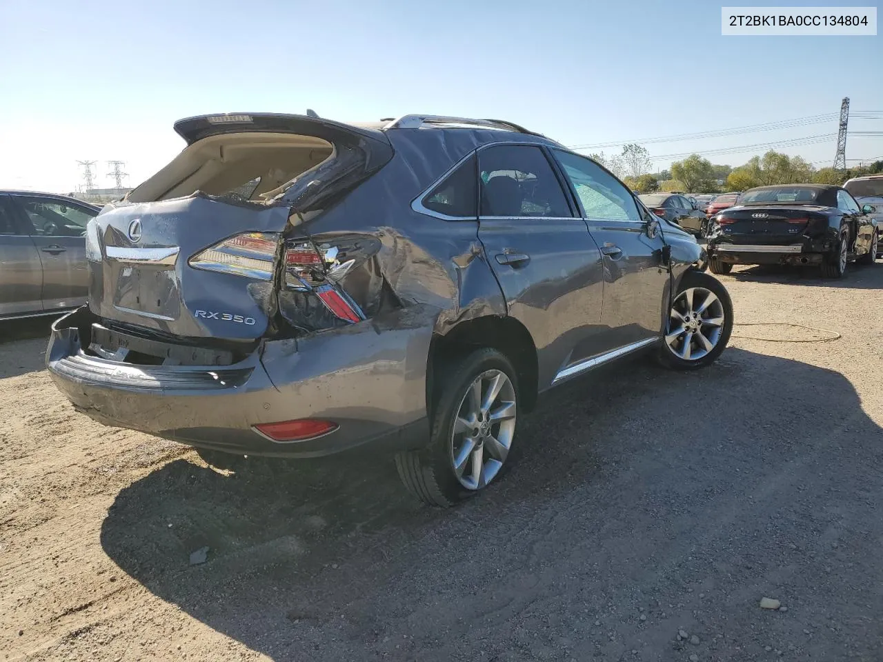 2012 Lexus Rx 350 VIN: 2T2BK1BA0CC134804 Lot: 74281254