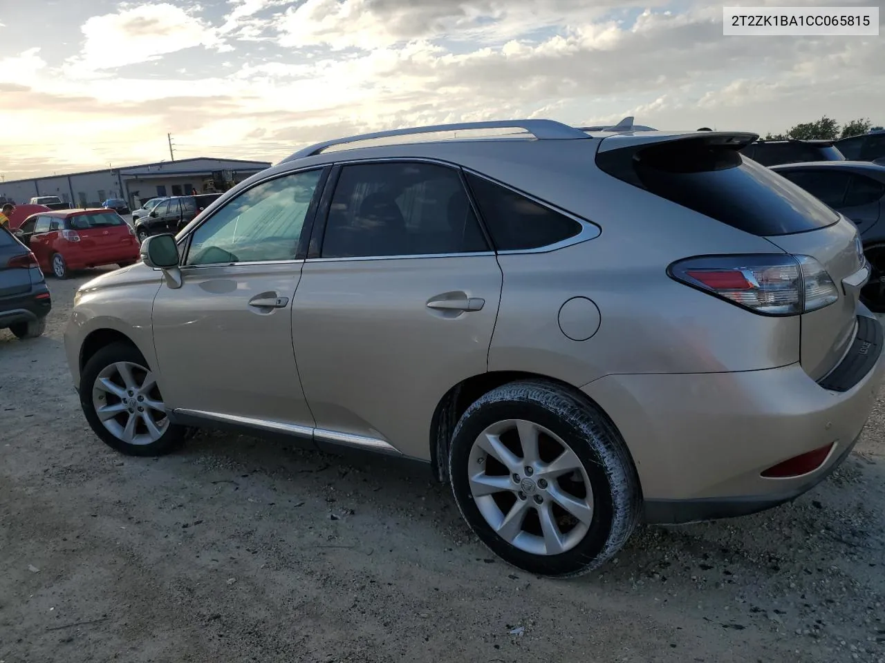 2012 Lexus Rx 350 VIN: 2T2ZK1BA1CC065815 Lot: 74331284