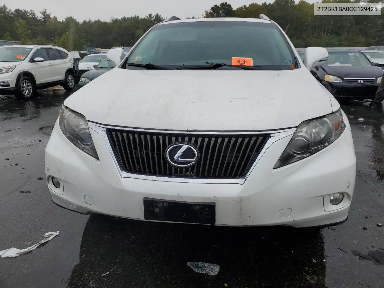 2012 Lexus Rx 350 VIN: 2T2BK1BA0CC129425 Lot: 74606724