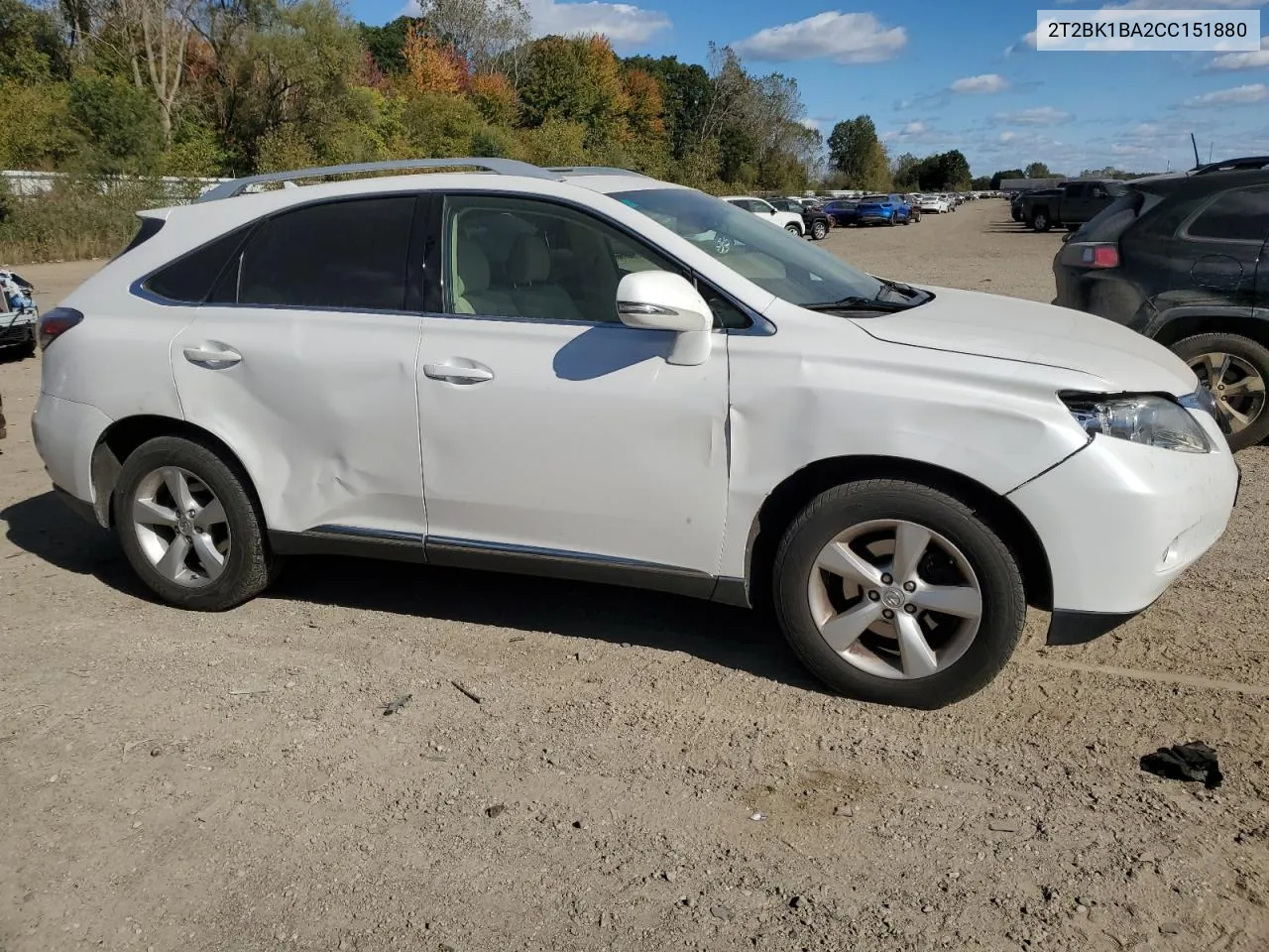 2012 Lexus Rx 350 VIN: 2T2BK1BA2CC151880 Lot: 74986844