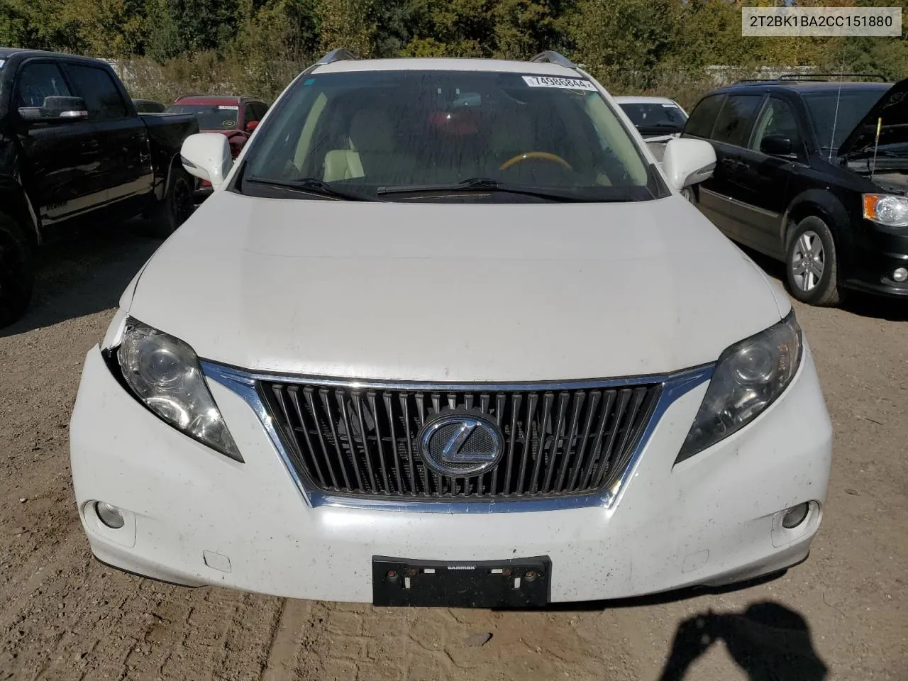 2T2BK1BA2CC151880 2012 Lexus Rx 350