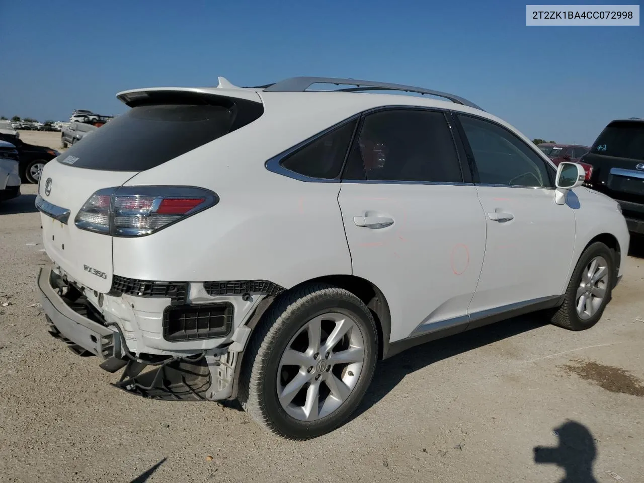 2012 Lexus Rx 350 VIN: 2T2ZK1BA4CC072998 Lot: 74997664