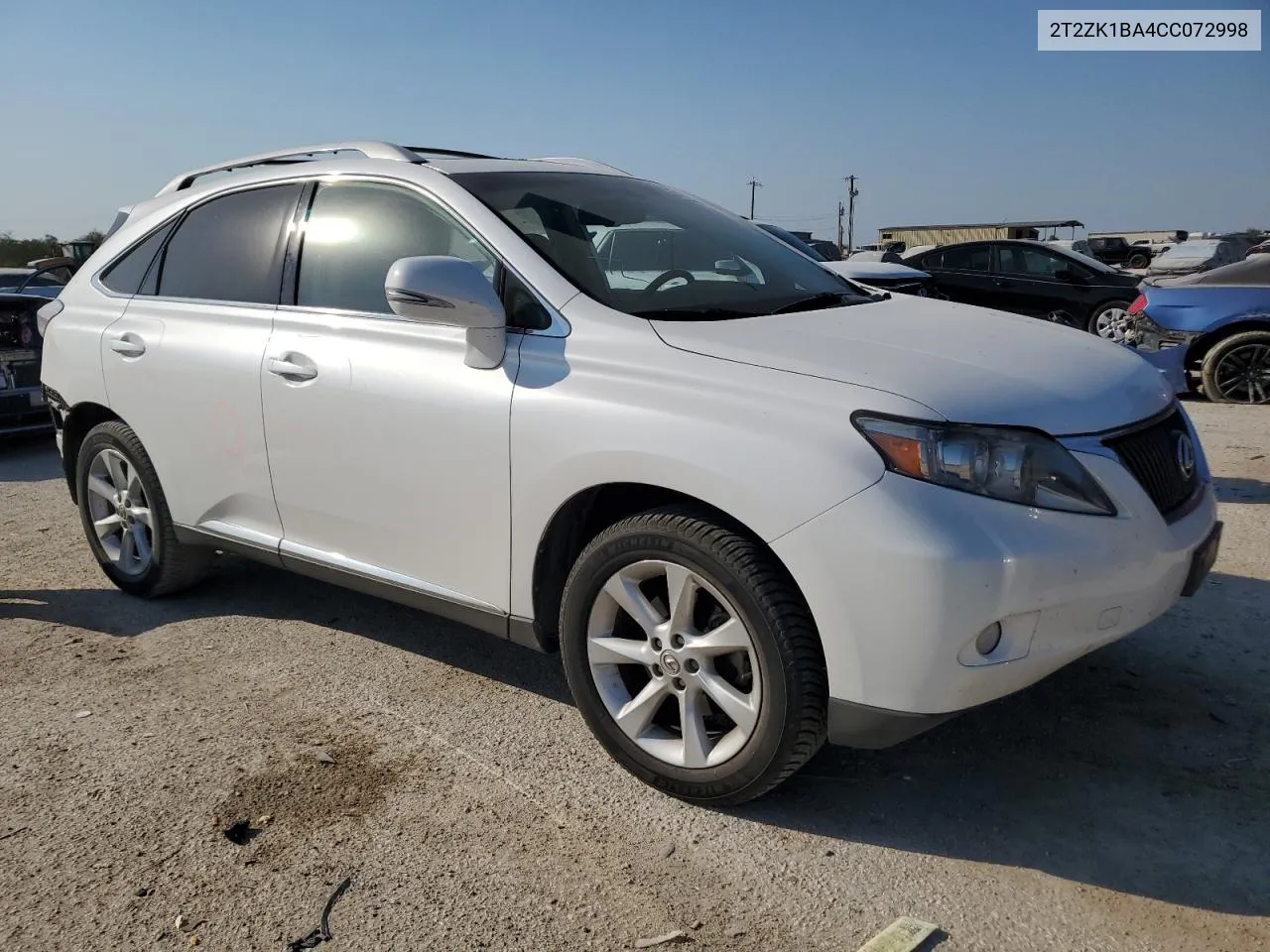 2012 Lexus Rx 350 VIN: 2T2ZK1BA4CC072998 Lot: 74997664