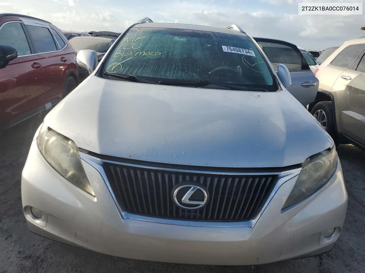 2012 Lexus Rx 350 VIN: 2T2ZK1BA0CC076014 Lot: 76408734