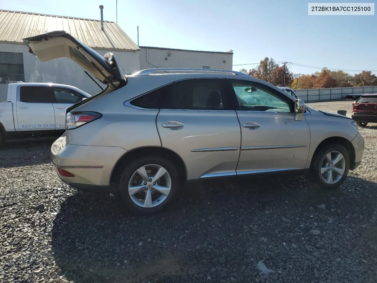 2012 Lexus Rx 350 VIN: 2T2BK1BA7CC125100 Lot: 76492214