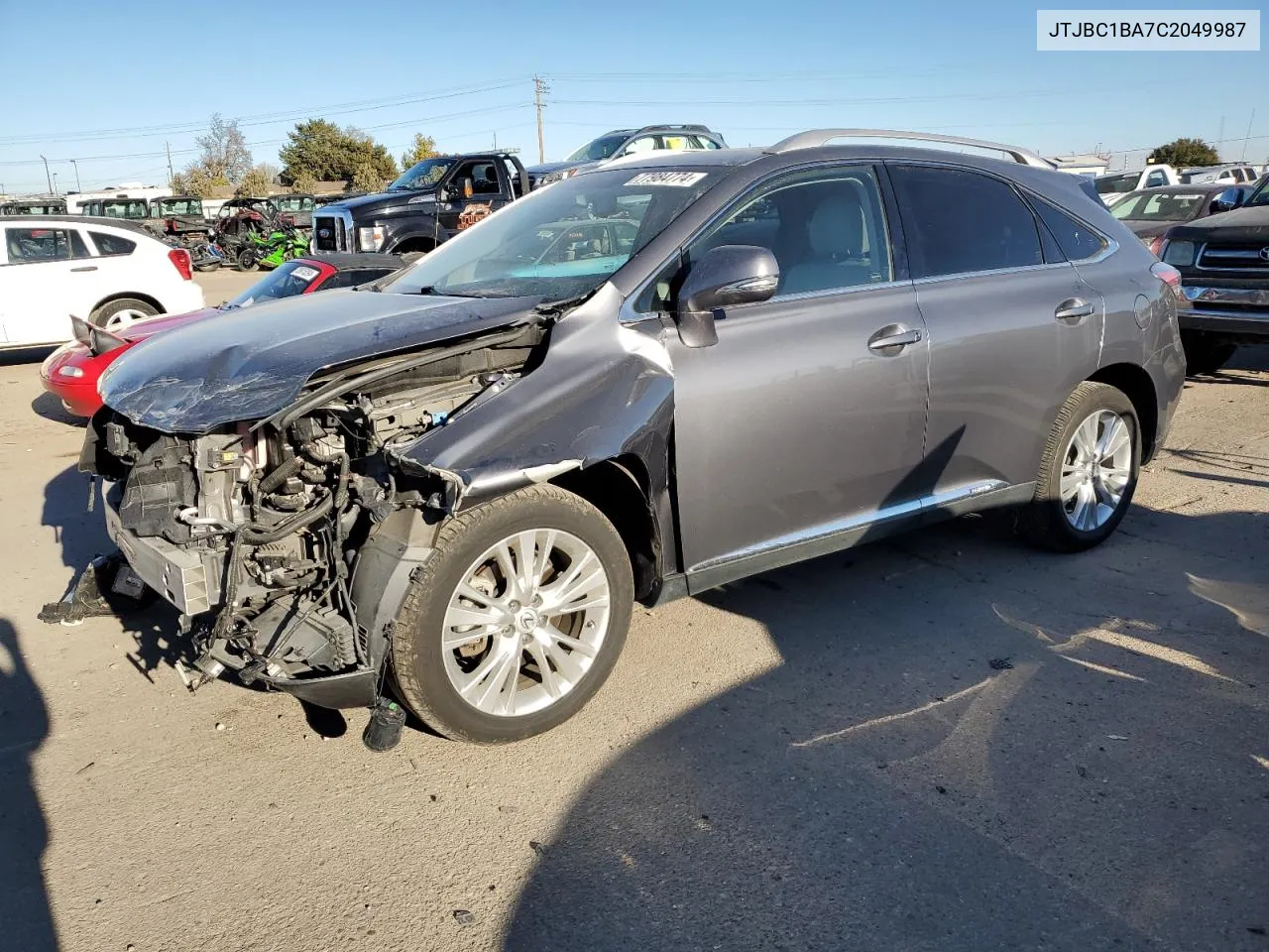 2012 Lexus Rx 450H VIN: JTJBC1BA7C2049987 Lot: 77984774