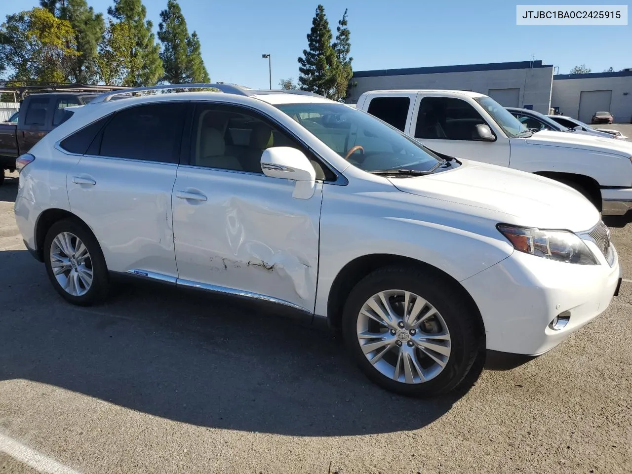 2012 Lexus Rx 450H VIN: JTJBC1BA0C2425915 Lot: 79202384