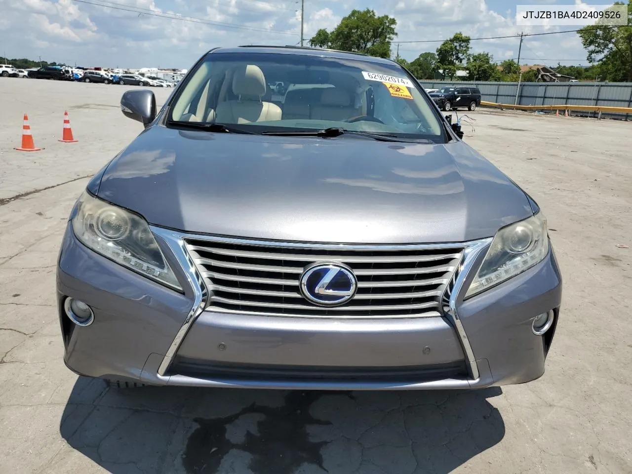 2013 Lexus Rx 450 VIN: JTJZB1BA4D2409526 Lot: 62902074